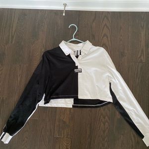 adidas cropped long sleeve, dual tone